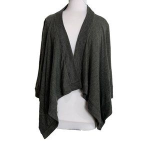 Charming Charlie Womens Sweater Cardigan Size Small Open Front Gray Fountain